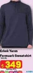 ERKEK YARIM FERMUARLI SWEATSHİRT
